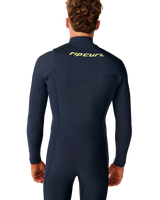 The Rip Curl Mens Dawn Patrol Pro 4/3mm Chest Zip Wetsuit in Navy