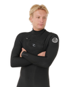 Dawn Patrol Pro 3/2mm Chest Zip Wetsuit in Black