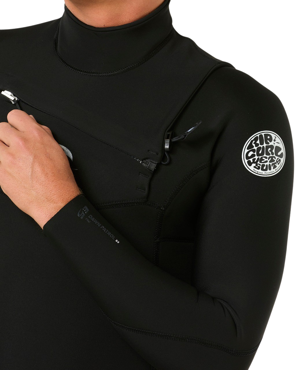 Dawn Patrol Pro 3/2mm Chest Zip Wetsuit in Black