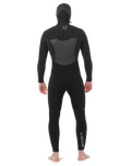 Flashbomb 5/4mm Hooded Chest Zip Wetsuit in Black