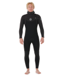 Flashbomb 5/4mm Hooded Chest Zip Wetsuit in Black