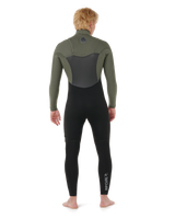 The Rip Curl Mens Flashbomb 5/3mm Chest Zip Wetsuit in Deep Cactus