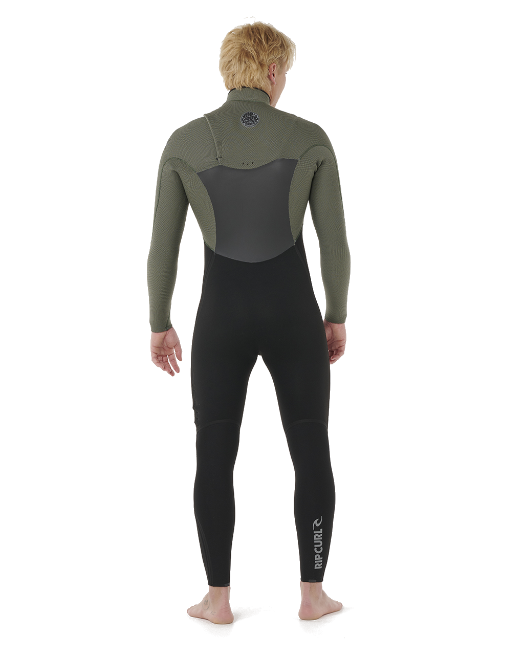 The Rip Curl Mens Flashbomb 5/3mm Chest Zip Wetsuit in Deep Cactus