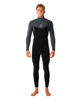 The Rip Curl Mens Flashbomb 5/3mm Chest Zip Wetsuit in Charcoal Grey