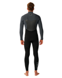 The Rip Curl Mens Flashbomb 5/3mm Chest Zip Wetsuit in Charcoal Grey