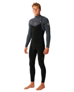 The Rip Curl Mens Flashbomb 5/3mm Chest Zip Wetsuit in Charcoal Grey