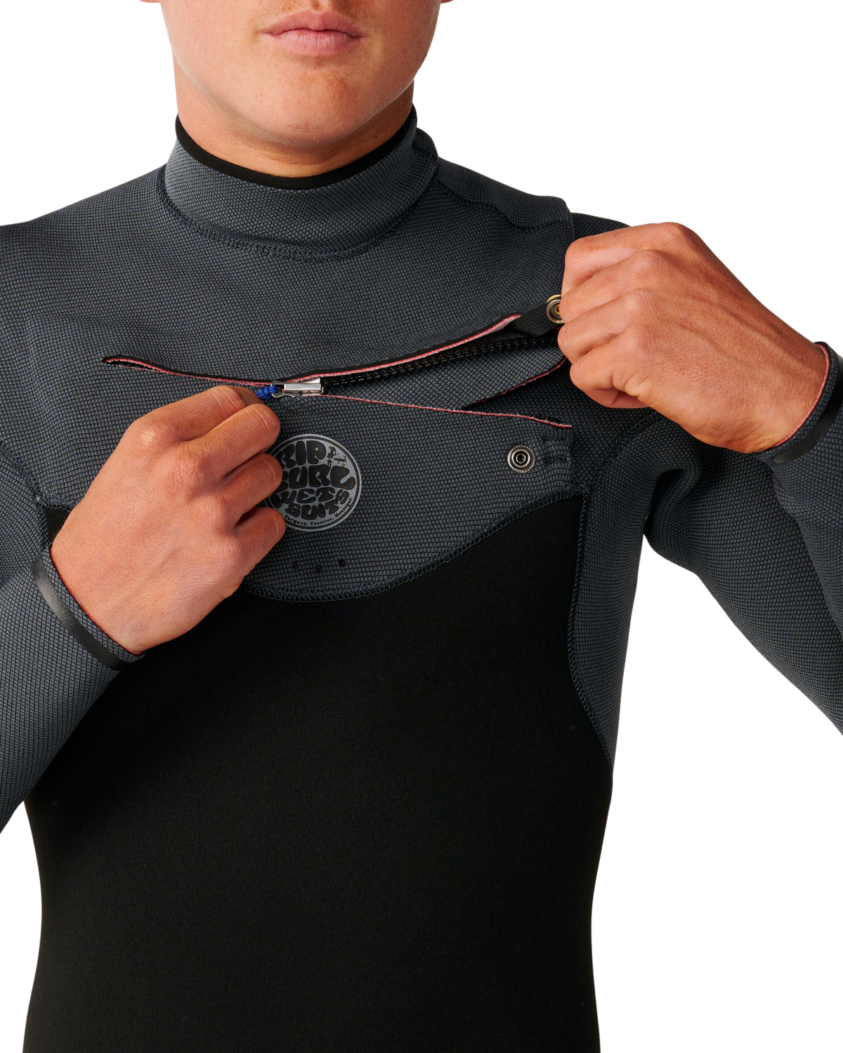 The Rip Curl Mens Flashbomb 5/3mm Chest Zip Wetsuit in Charcoal Grey