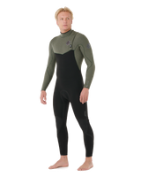 The Rip Curl Mens Flashbomb Pro 5/3mm Zipless Entry Wetsuit in Deep Cactus