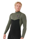 The Rip Curl Mens Flashbomb Pro 5/3mm Zipless Entry Wetsuit in Deep Cactus