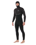 The Rip Curl Mens E-Bomb 5/4mm Hooded Zipless Entry Wetstuit in Black