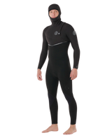 The Rip Curl Mens E-Bomb 5/4mm Hooded Zipless Entry Wetstuit in Black