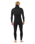 The Rip Curl Mens E-Bomb 5/4mm Hooded Zipless Entry Wetstuit in Black