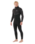 The Rip Curl Mens E-Bomb 5/4mm Hooded Zipless Entry Wetstuit in Black