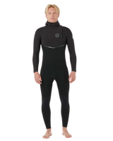 The Rip Curl Mens E-Bomb 5/4mm Hooded Zipless Entry Wetstuit in Black