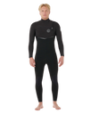 The Rip Curl Mens E-Bomb 5/3mm Chest Zip Wetsuit in Black