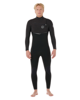 The Rip Curl Mens E-Bomb 5/3mm Chest Zip Wetsuit in Black