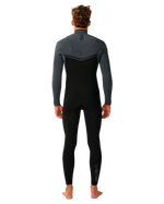 The Rip Curl Mens E-Bomb 4/3mm Chest Zip Wetsuit in Charcoal Grey