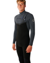 The Rip Curl Mens E-Bomb 4/3mm Chest Zip Wetsuit in Charcoal Grey