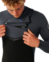 The Rip Curl Mens E-Bomb 4/3mm Chest Zip Wetsuit in Charcoal Grey