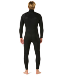 The Rip Curl Mens Dawn Patrol Pro 5/3mm Chest Zip Wetsuit in Black