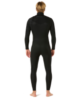 The Rip Curl Mens Dawn Patrol Pro 5/3mm Chest Zip Wetsuit in Black
