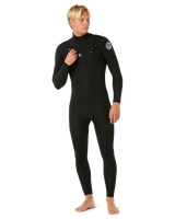 The Rip Curl Mens Dawn Patrol Pro 5/3mm Chest Zip Wetsuit in Black