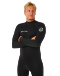 The Rip Curl Mens Trad 5/4mm Back Zip Wetsuit in Black