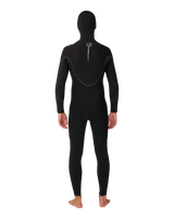 Elasto 5/4mm Chest Zip Hooded Wetsuit in Black