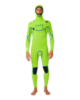 Elasto 5/4mm Chest Zip Hooded Wetsuit in Black