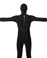 Elasto 5/4mm Chest Zip Hooded Wetsuit in Black