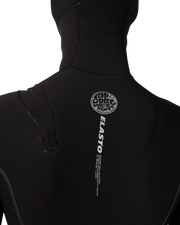 Elasto 5/4mm Chest Zip Hooded Wetsuit in Black