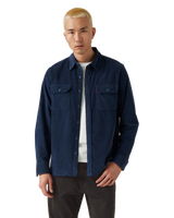 The Levi's® Mens Jackson Worker Corduroy Overshirt in Zodiac Blue Corduroy