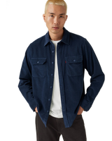The Levi's® Mens Jackson Worker Corduroy Overshirt in Zodiac Blue Corduroy