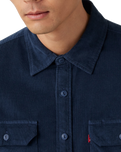 The Levi's® Mens Jackson Worker Corduroy Overshirt in Zodiac Blue Corduroy