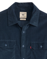 The Levi's® Mens Jackson Worker Corduroy Overshirt in Zodiac Blue Corduroy