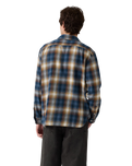 Jackson Worker Overshirt in Warwick Plaid Vintage Indigo Flannel