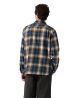 Jackson Worker Overshirt in Warwick Plaid Vintage Indigo Flannel
