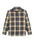 Jackson Worker Overshirt in Warwick Plaid Vintage Indigo Flannel