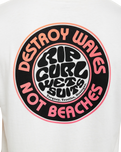 The Rip Curl Mens Destroy Series T-Shirt in Bone