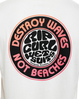 The Rip Curl Mens Destroy Series T-Shirt in Bone