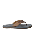 Oxford Bloom Flip Flops in Dark Grey