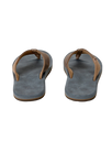 Oxford Bloom Flip Flops in Dark Grey
