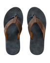 Oxford Bloom Flip Flops in Dark Grey