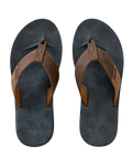 Oxford Bloom Flip Flops in Dark Grey