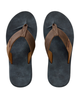 Oxford Bloom Flip Flops in Dark Grey