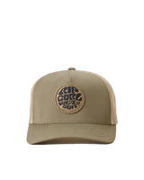 The Rip Curl Mens Wetsuit Icon Trucker Cap in Dusty Olive