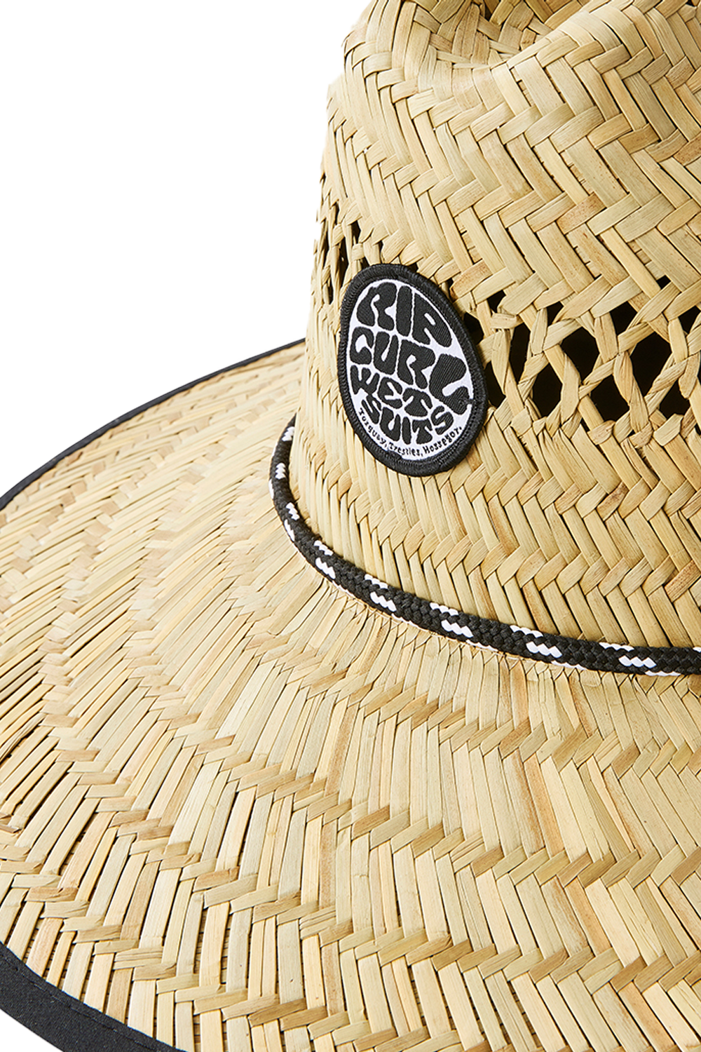 The Rip Curl Mens Logo Straw Hat in Natural