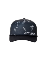 The Rip Curl Boys Boys Weekender Trucker Cap in Washed Black & Black