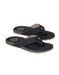 Pacific Rinse Bloom Flip Flops in Black & Brown