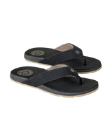 Pacific Rinse Bloom Flip Flops in Black & Brown